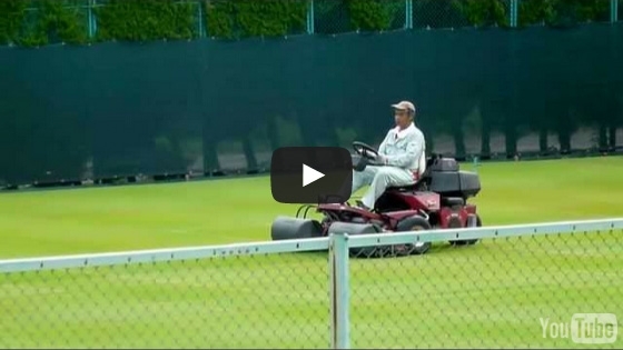 Cutting grass in July 2012